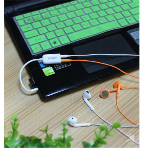 Câble double jack blanc pour écouteurs – Image 6