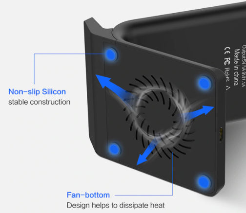 Chargeur sans fil QI rapide, support angle 60° – Image 4