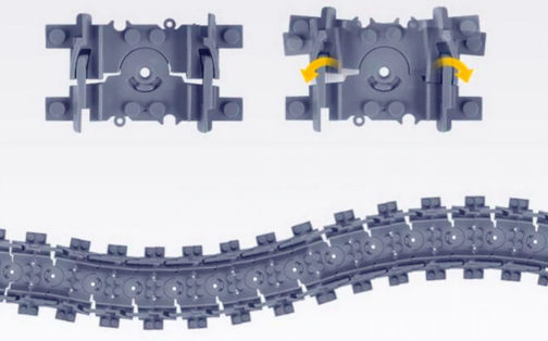 Lego 10pcs Rails Flexibles Gris, Kazi – Image 2