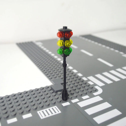 Lego Set Routes Droites, Virages, Intersection-T, Carrefour Grise, Kazi – Image 6