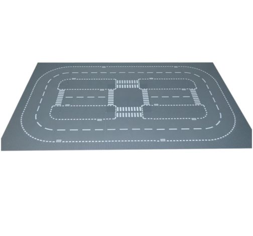 Lego Set Routes Droites, Virages, Intersection-T, Carrefour Grise, Kazi