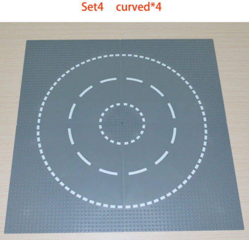 Lego Set Routes Droites, Virages, Intersection-T, Carrefour Grise, Kazi – Image 4