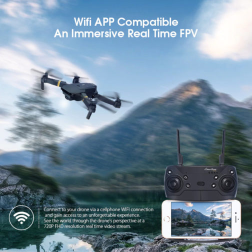 Quadcopter Drone Eachine E58 WIFI FPV caméra HD + Boîte de transport – Image 10