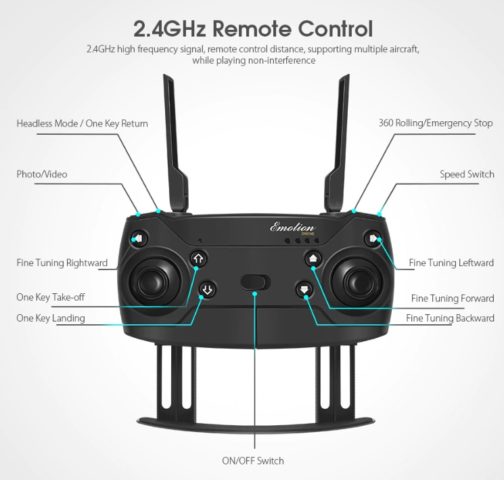 Quadcopter Drone Eachine E58 WIFI FPV caméra HD + Boîte de transport – Image 8