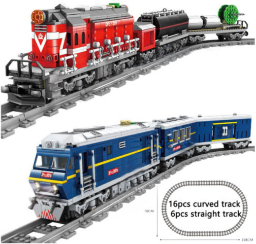 Lego Train de marchandises motorisé, Kazi, 1192 pcs