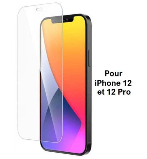 Ecran de protection en verre trempé pour iPhone 12, 13 et Pro