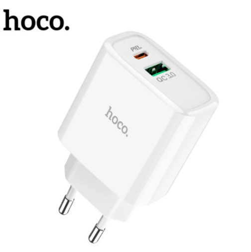 Chargeur rapide 2x USB A + Type C 20W, hoco – Image 4