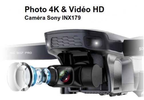 Drone ZLRC SG907 PRO, caméra 4k stabilisée sur 2 axes, GPS – Image 4