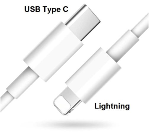 Câble USB Type C vers Lightning,1m Blanc, donnée et charge rapide (iPhone) – Image 2