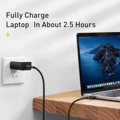 Câble USB Type C vers Type C noir tressé, 60W, 1-2m, Baseus – Image 6