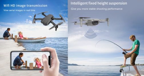 Drone E99 PRO 2, Wifi FPV, caméra 4k + boîte transport (options : double caméra, 2 batteries, casque VR) – Image 4