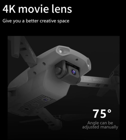 Drone E99 PRO 2, Wifi FPV, caméra 4k + boîte transport (options : double caméra, 2 batteries, casque VR) – Image 5