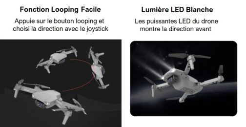 Drone E99 PRO 2, Wifi FPV, caméra 4k + boîte transport (options : double caméra, 2 batteries, casque VR) – Image 9