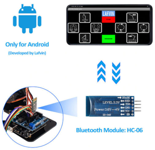 Kit Arduino Bras robot mécanique, Programmation éducative, LAFVIN – Image 6