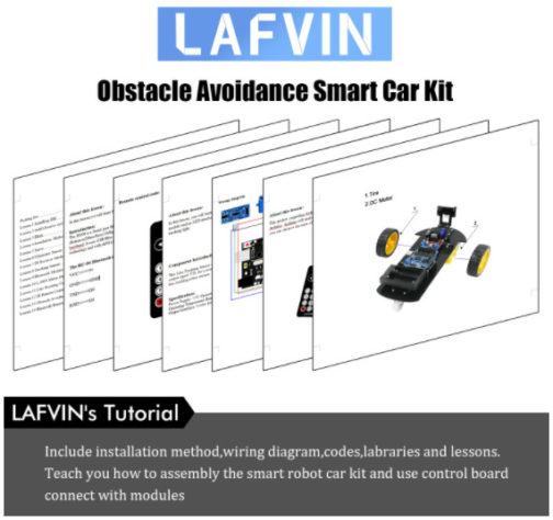 Kit Arduino Voiture intelligente, Programmation éducative, LAFVIN – Image 8