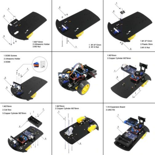 Kit Arduino Voiture intelligente, Programmation éducative, LAFVIN – Image 7