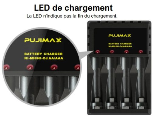 Chargeur USB pour pile rechargeable AA/AAA, noir – Image 6