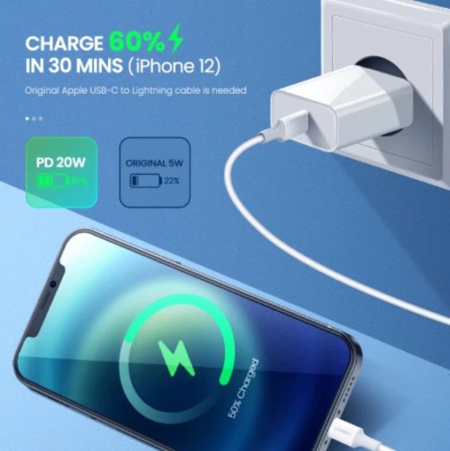 Chargeur secteur USB Type C 20W, hoco – Image 3