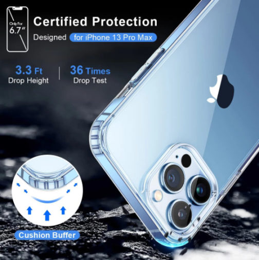 Coque de protection transparente, TPU pour iPhone 13 Pro Max – Image 2